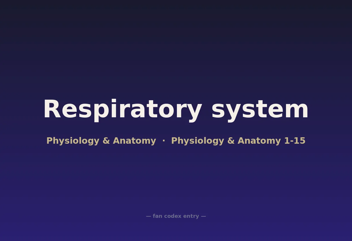 Respiratory system