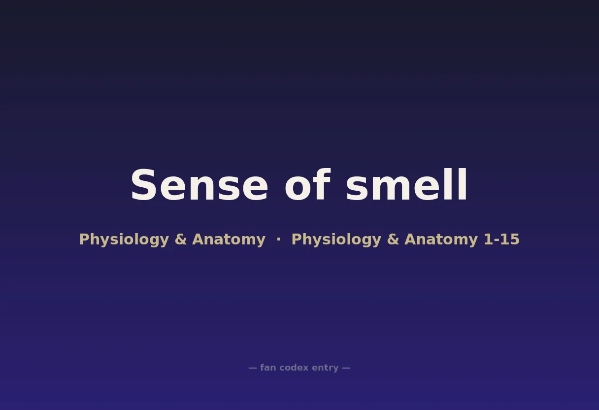 Sense of smell